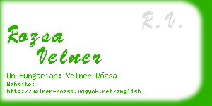 rozsa velner business card