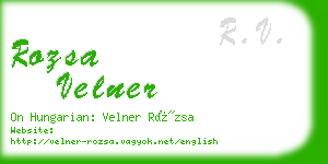 rozsa velner business card